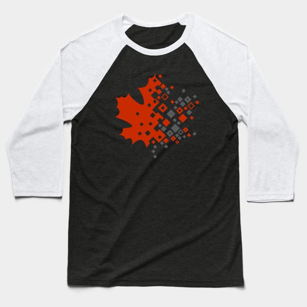 digital leaf Baseball T-Shirt by MplusC